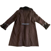 Faux Fur Trim Brown Coat (M)