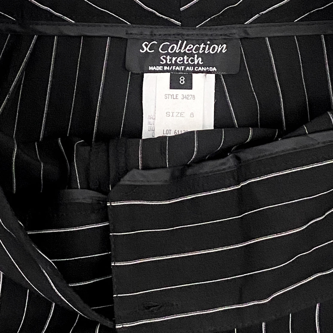 Vintage Striped Mid-Rise Trousers (M)