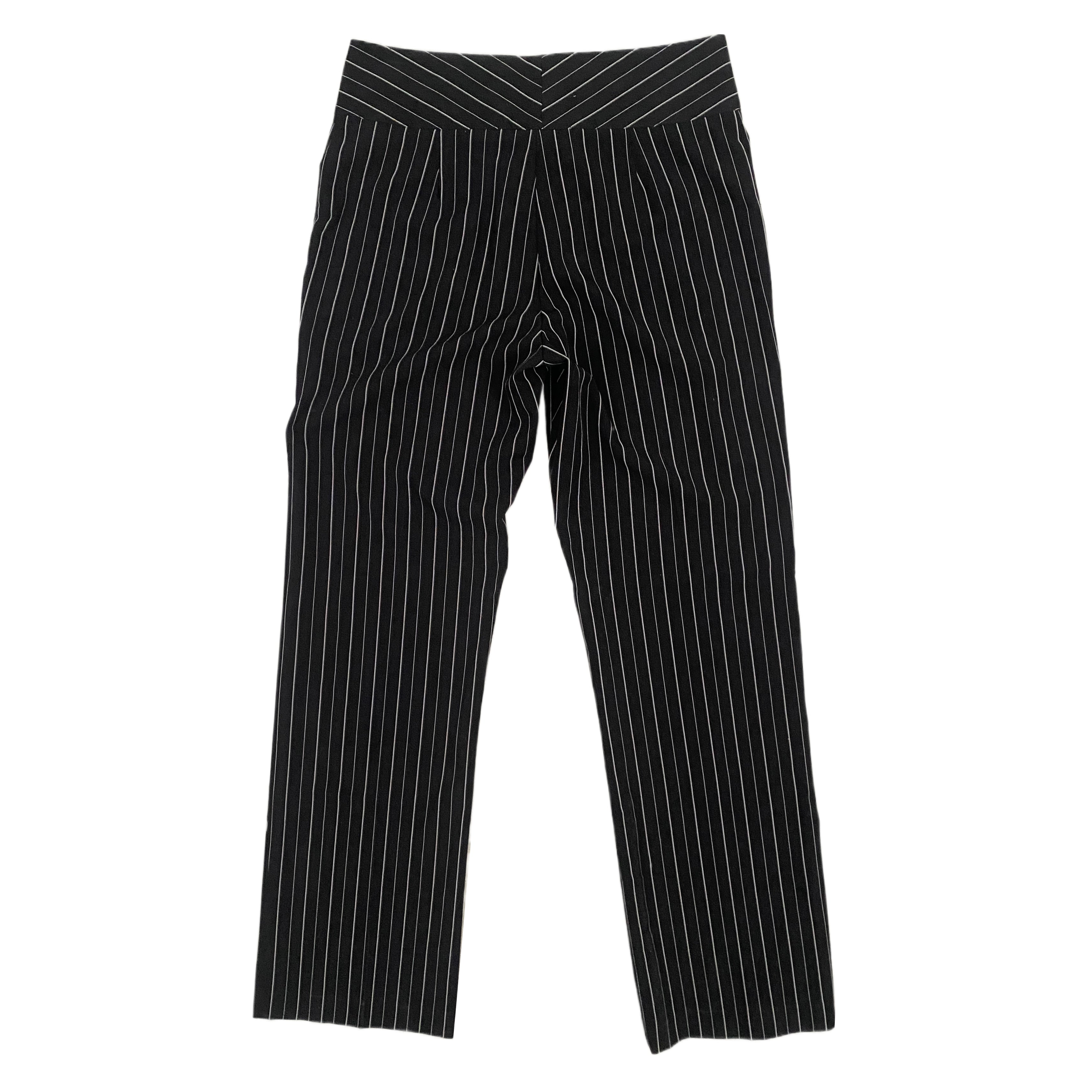 Vintage Striped Mid-Rise Trousers (M)