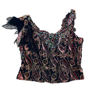 Handmade 1-of-1 Embellished Velvet Fairy Top (L)