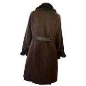 Faux Fur Trim Brown Coat (M)