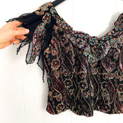 Handmade 1-of-1 Embellished Velvet Fairy Top (L)