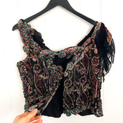 Handmade 1-of-1 Embellished Velvet Fairy Top (L)