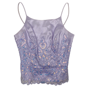Lavender Embellished Lace Back Top (S)