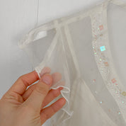 White Silk Embellished Fairy Top (S)