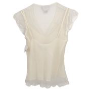 White Silk Embellished Fairy Top (S)