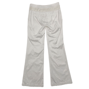2000s Bebe White Satin Low Rise Trousers (XS)