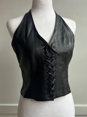 Vintage Leather Vest (S/M)