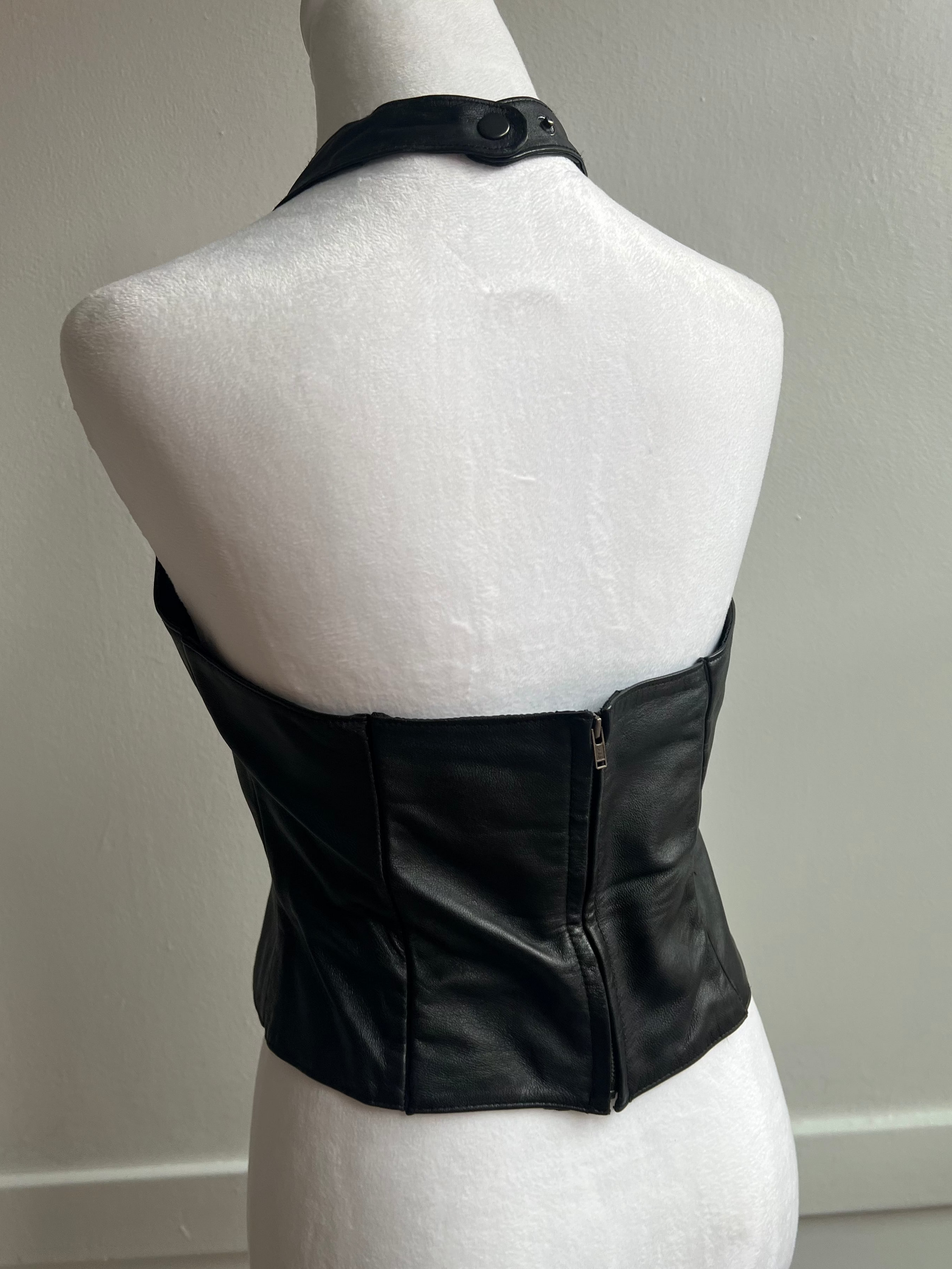 Vintage Leather Vest (S/M)