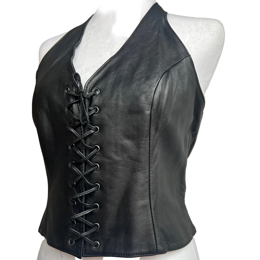Vintage Leather Vest (S/M)