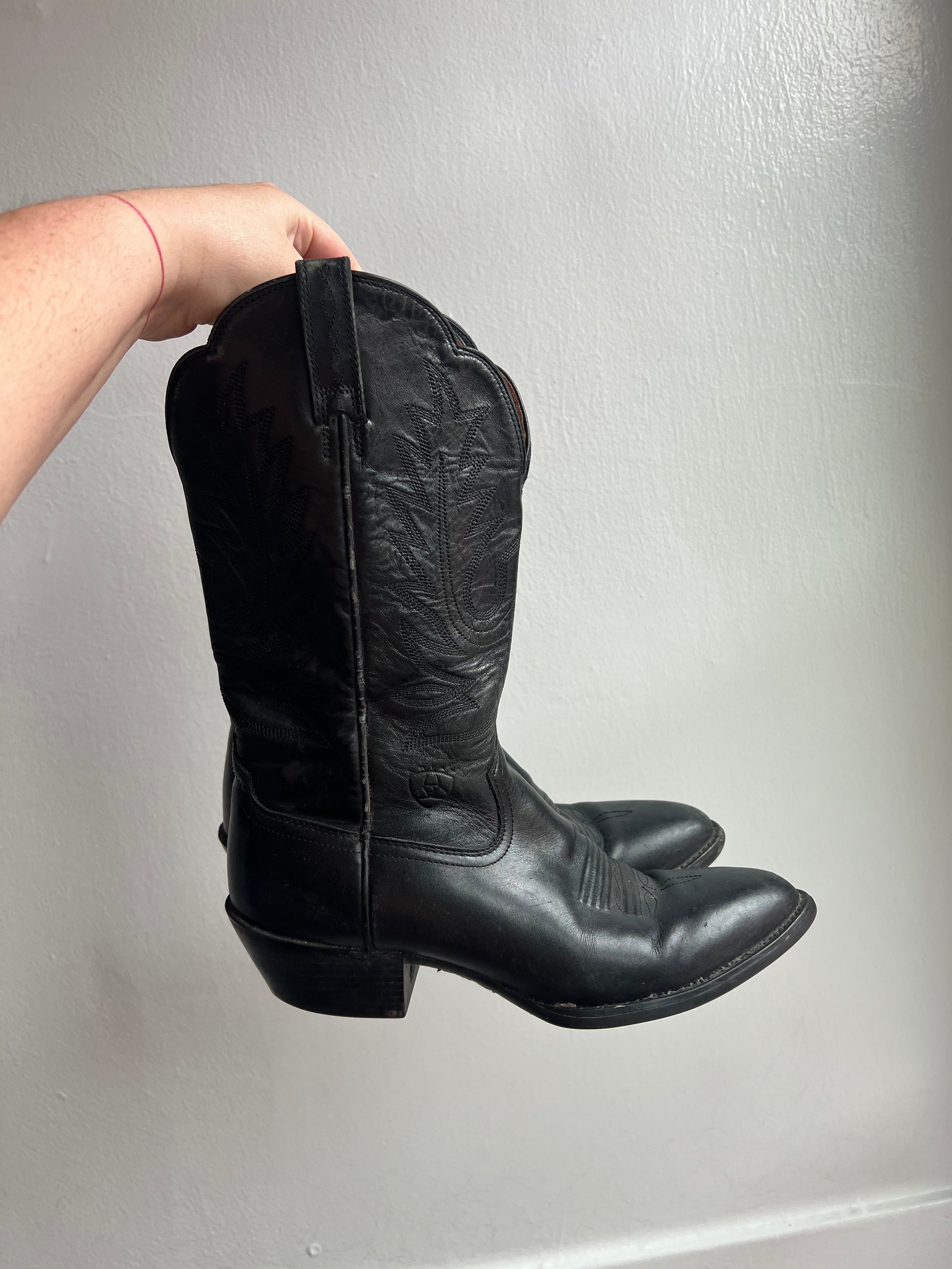 Vintage Black Cowboy Boots