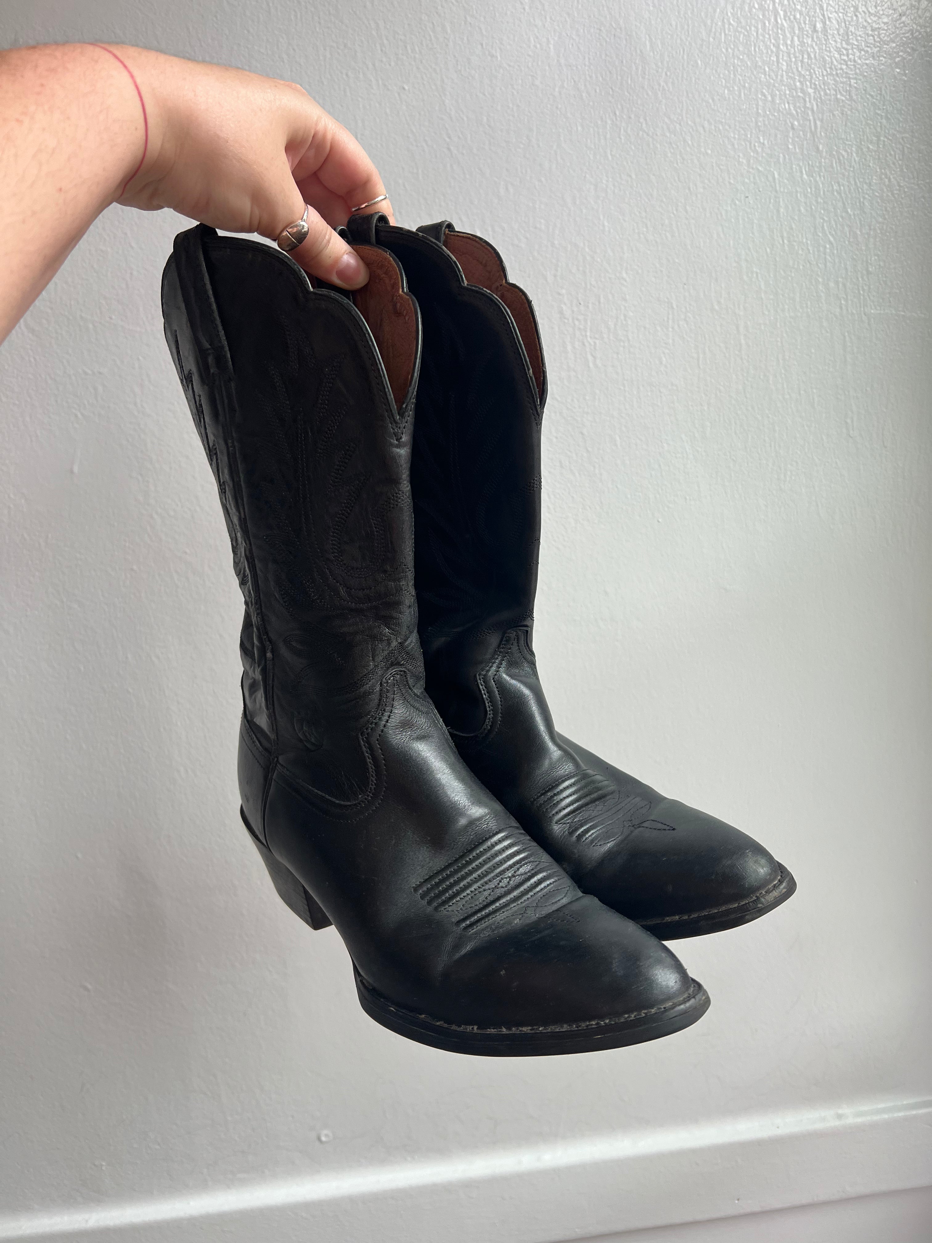 Vintage Black Cowboy Boots