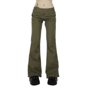 Y2K Army Green Flares (S/M)