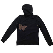 BCBGMAXAZRIA Rhinestone Butterfly Zip-Front Hoodie (M)
