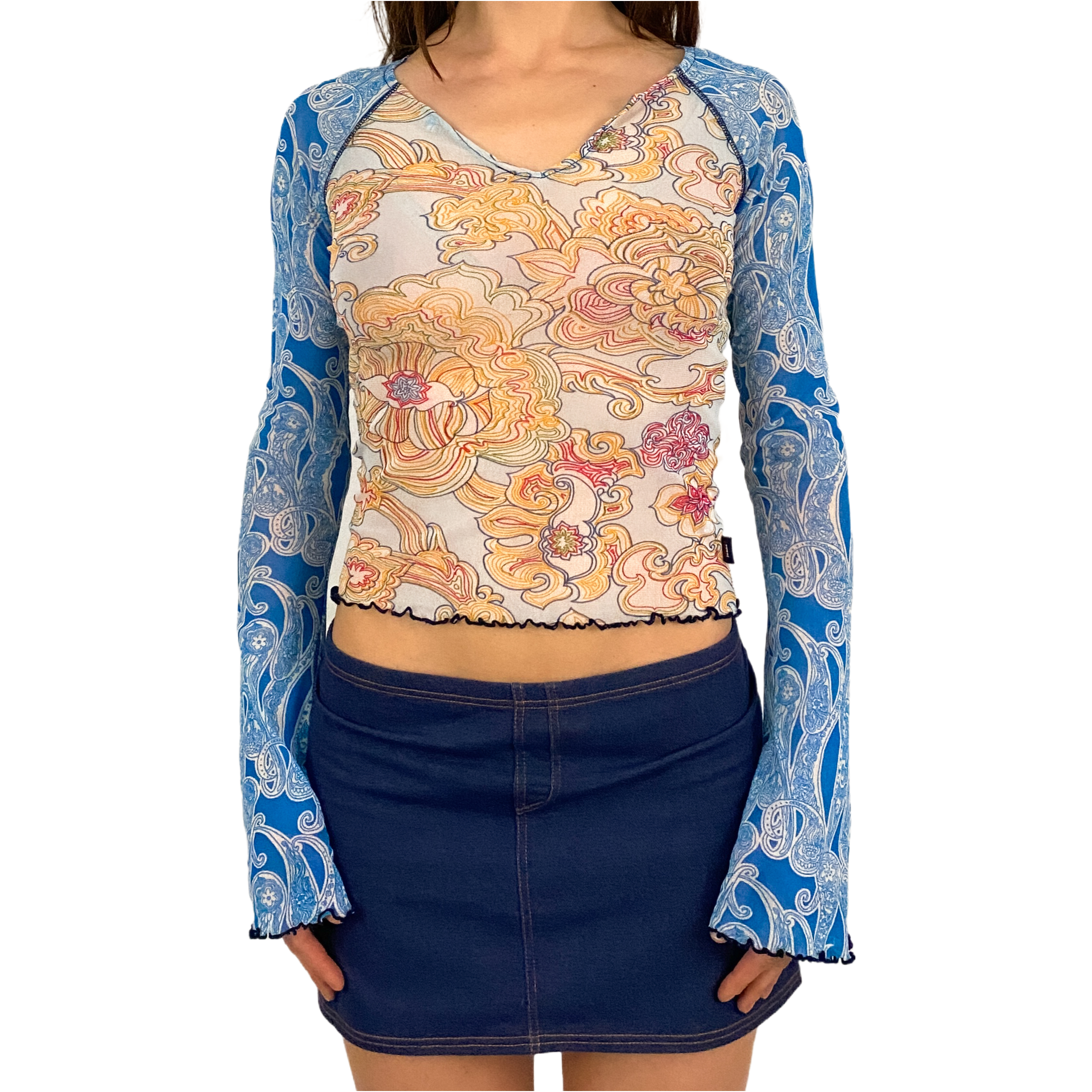 90's Tommy Jeans Mesh Top (S)