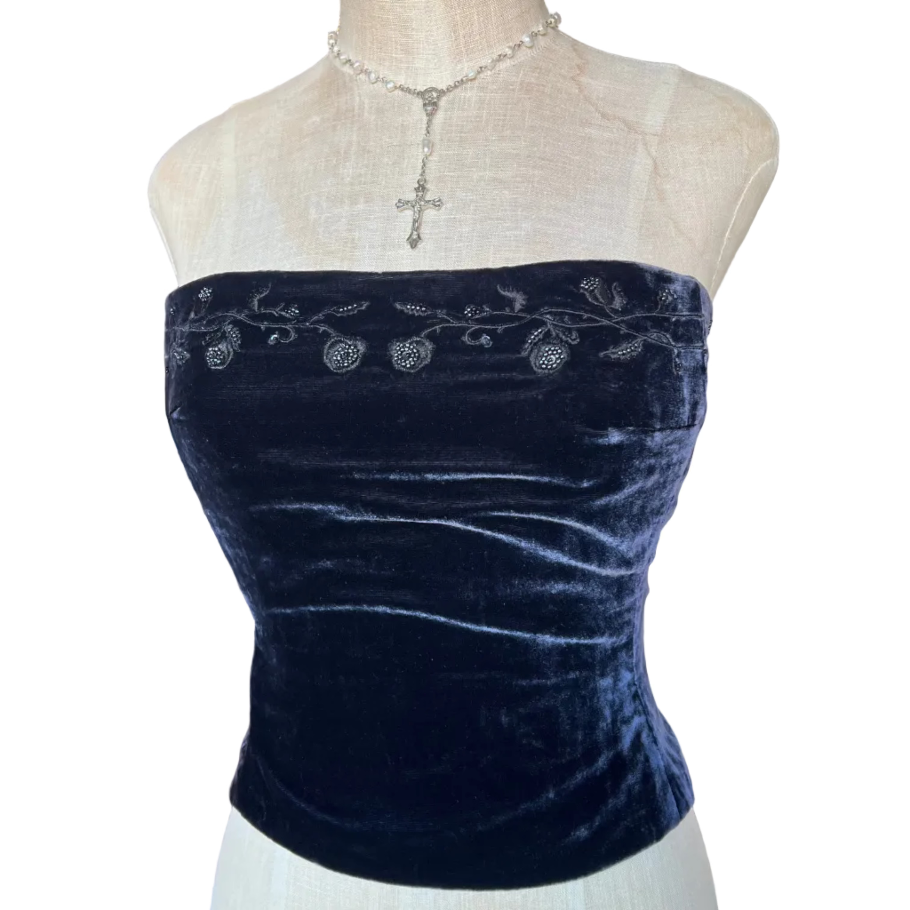 90s Velvet Corset (M)