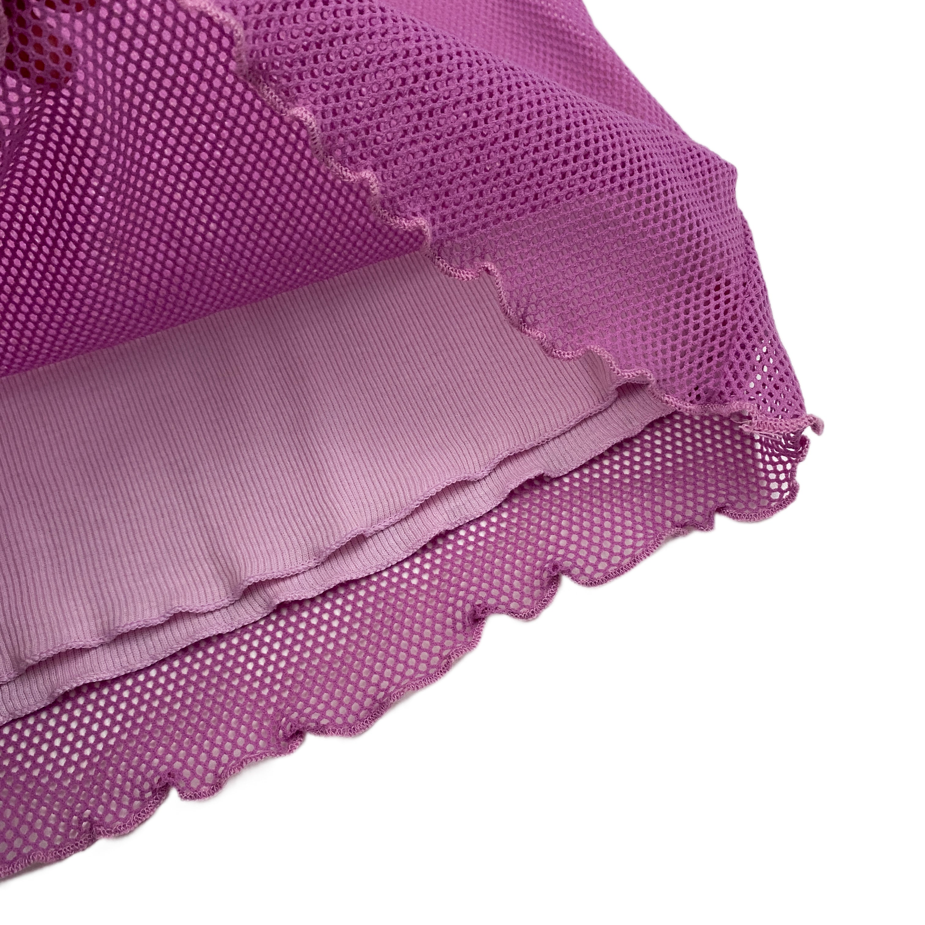 Y2K Lilac Layered Fishnet Tank (S)