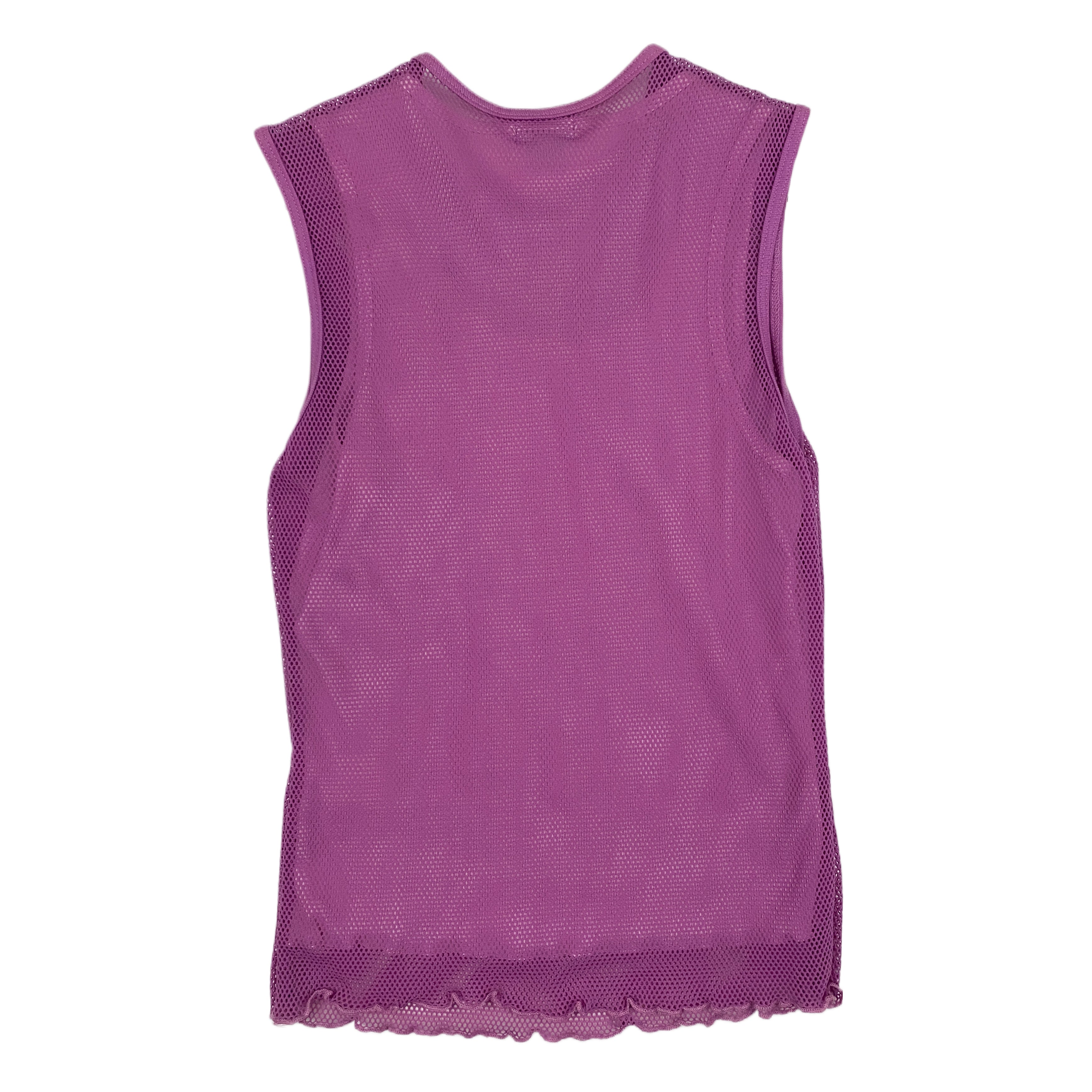 Y2K Lilac Layered Fishnet Tank (S)