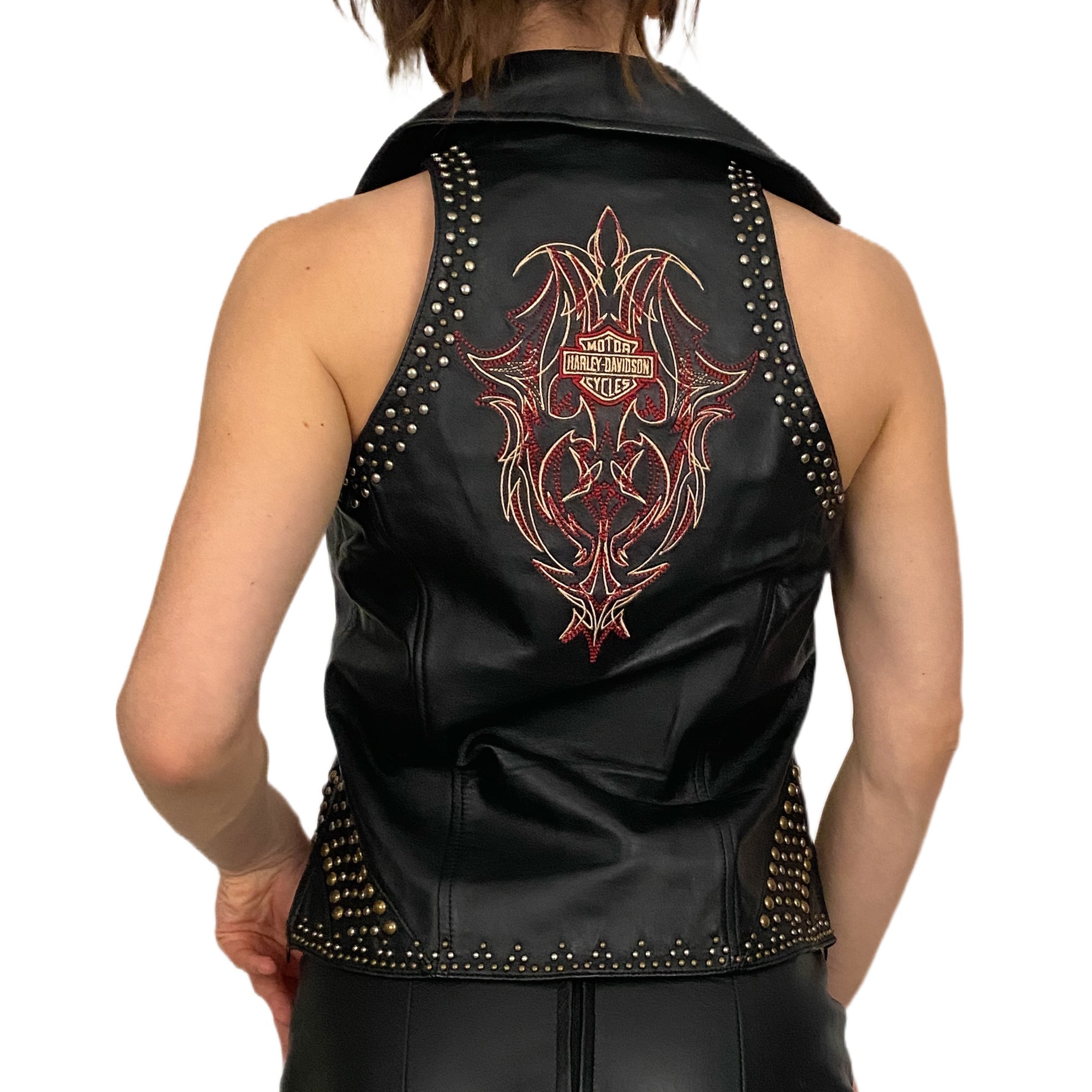 Harley Davidson Studded Leather Vest (S)
