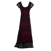 Y2K Gothic Mesh Lace Maxi Dress (S/M)