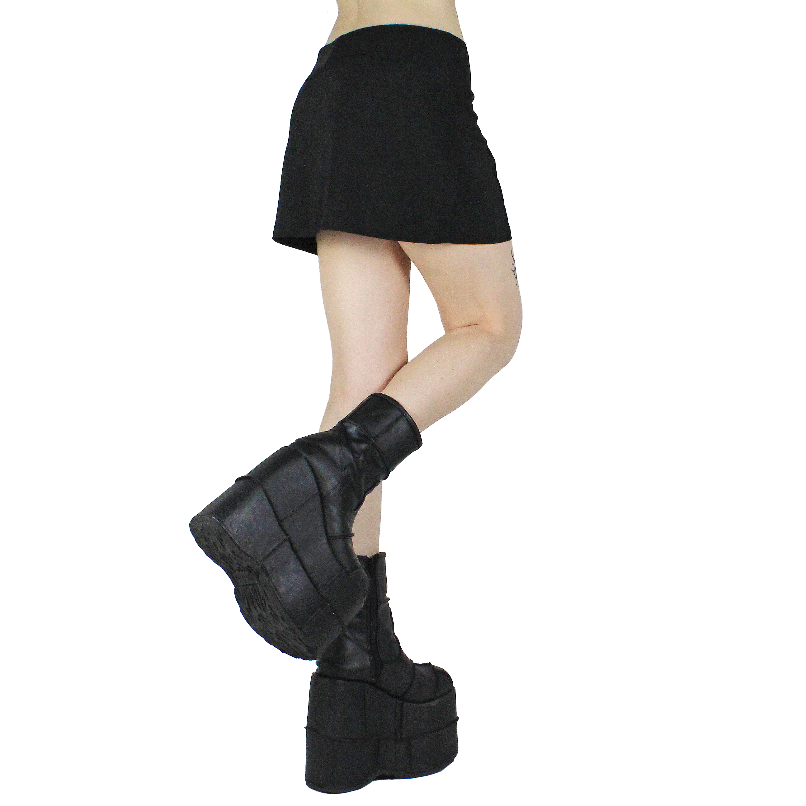 90s Black Micro Mini Skirt (S)