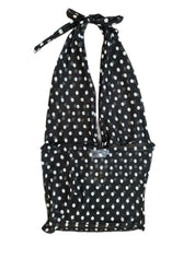 Polka Dot Mesh V-Neck Halter (XS-XL)