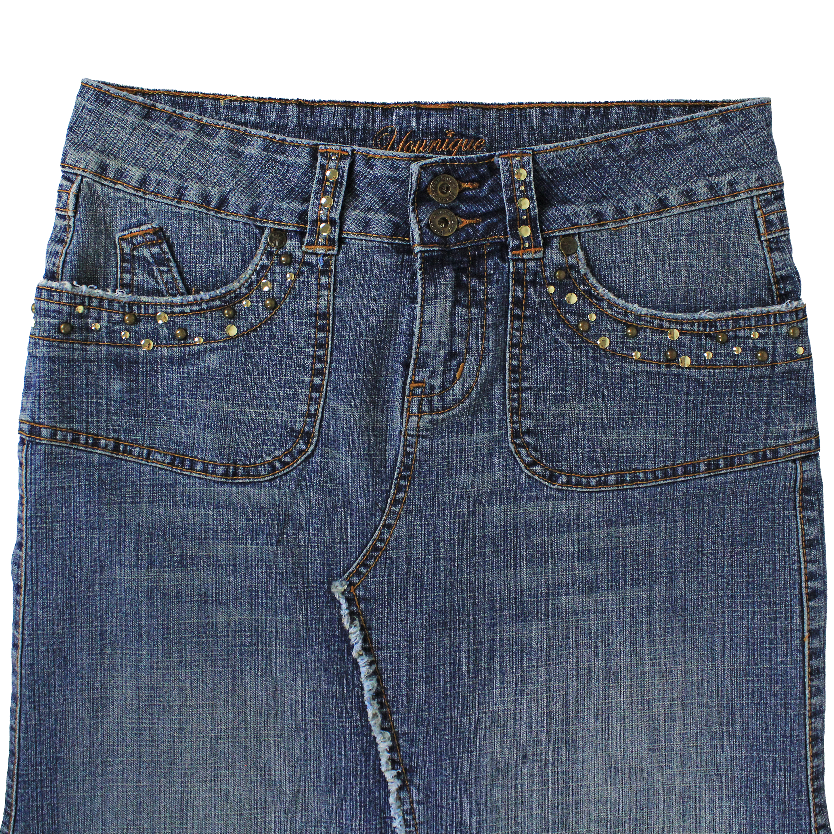 Y2K Denim Maxi Skirt (XS/S)