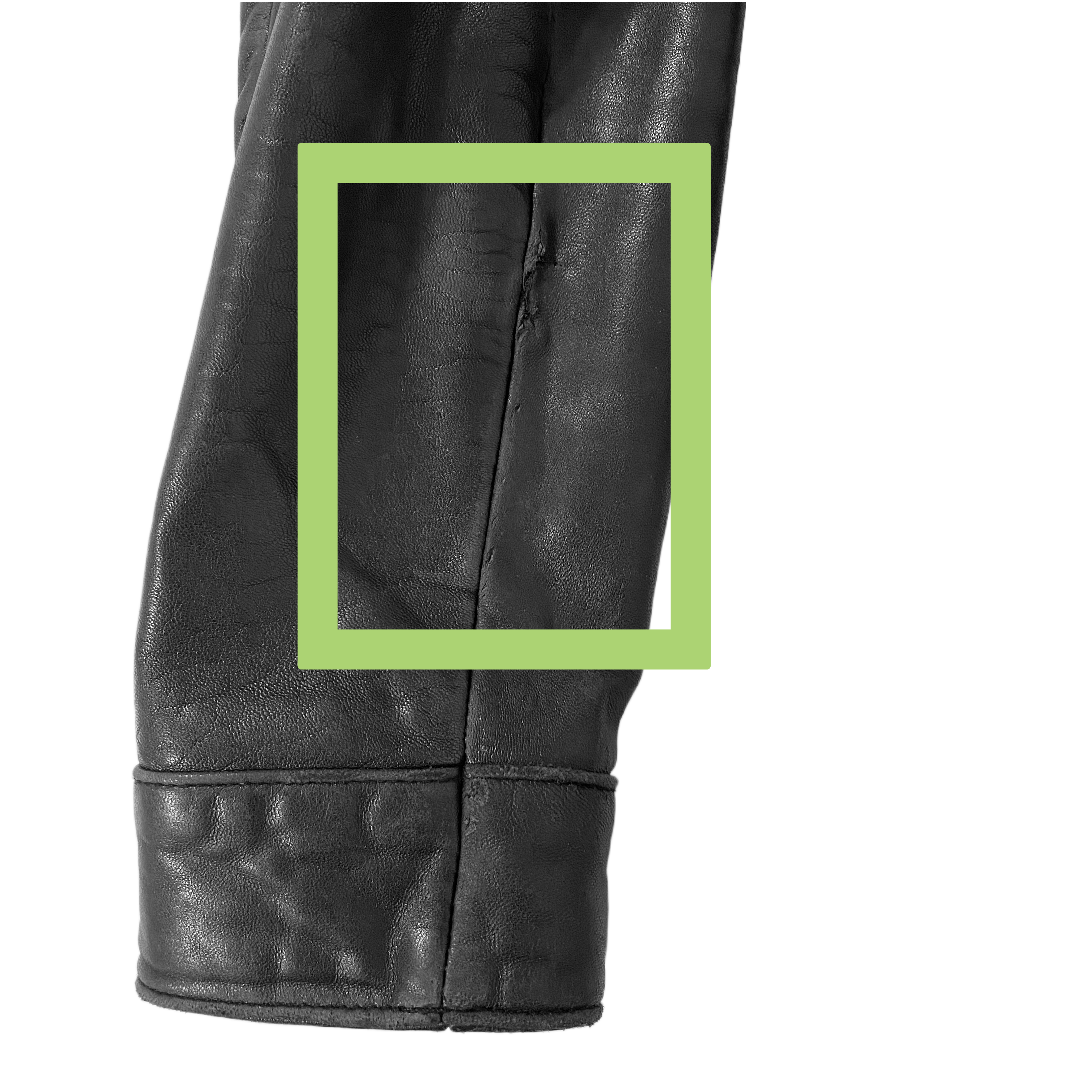 Gathered Soft Leather Jacket (S)