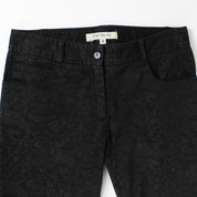90s Patterned Black Flares (XS)