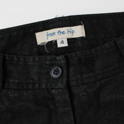 90s Patterned Black Flares (XS)