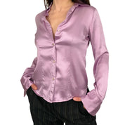 Lilac Silk Blouse (XS)