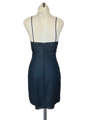 90s Milkmaid Linen Mini Dress (S/M)