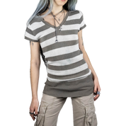 Striped Knit Top (XS)