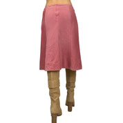 Soft Pink Corduroy Midi Skirt (S)