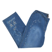 Y2K Floral Beaded Jeans (1X)