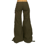Diesel Olive Low Rise Parachute Utility Pants (XS/S)