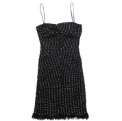 Cache Silk Polka Dot Midi Dress (S/M)