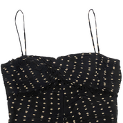Cache Silk Polka Dot Midi Dress (S/M)