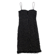 Cache Silk Polka Dot Midi Dress (S/M)
