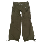Diesel Olive Low Rise Parachute Utility Pants (XS/S)