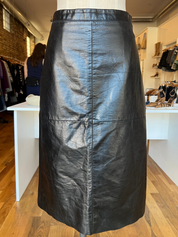 90s Leather Midi Skirt (S)