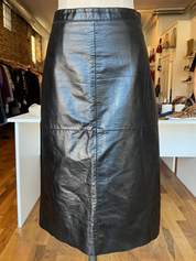 90s Leather Midi Skirt (S)