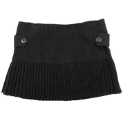 2000s Charcoal Pleated Mini Skirt (S/M)