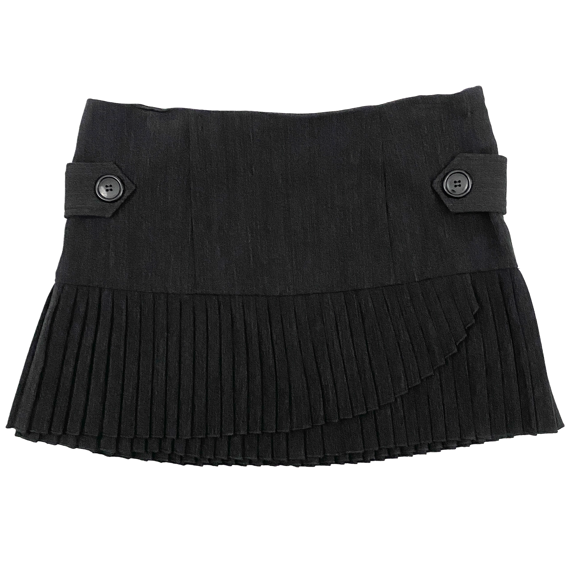 2000s Charcoal Pleated Mini Skirt (S/M)