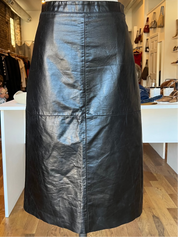 90s Leather Midi Skirt (S)