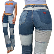 Miss Sixty Y2K Patchwork Mid-Rise Jeans (XS)