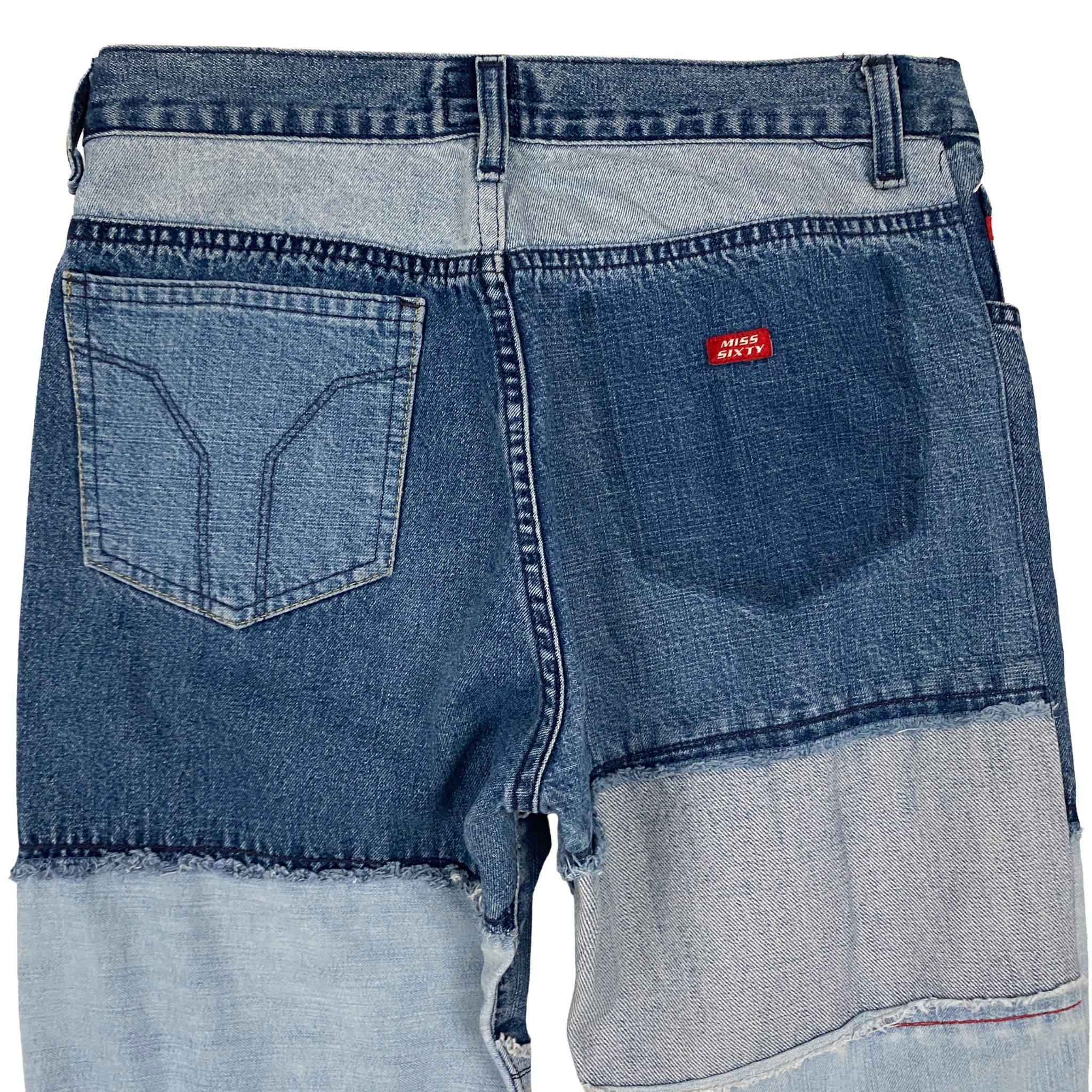Miss Sixty Y2K Patchwork Mid-Rise Jeans (XS)