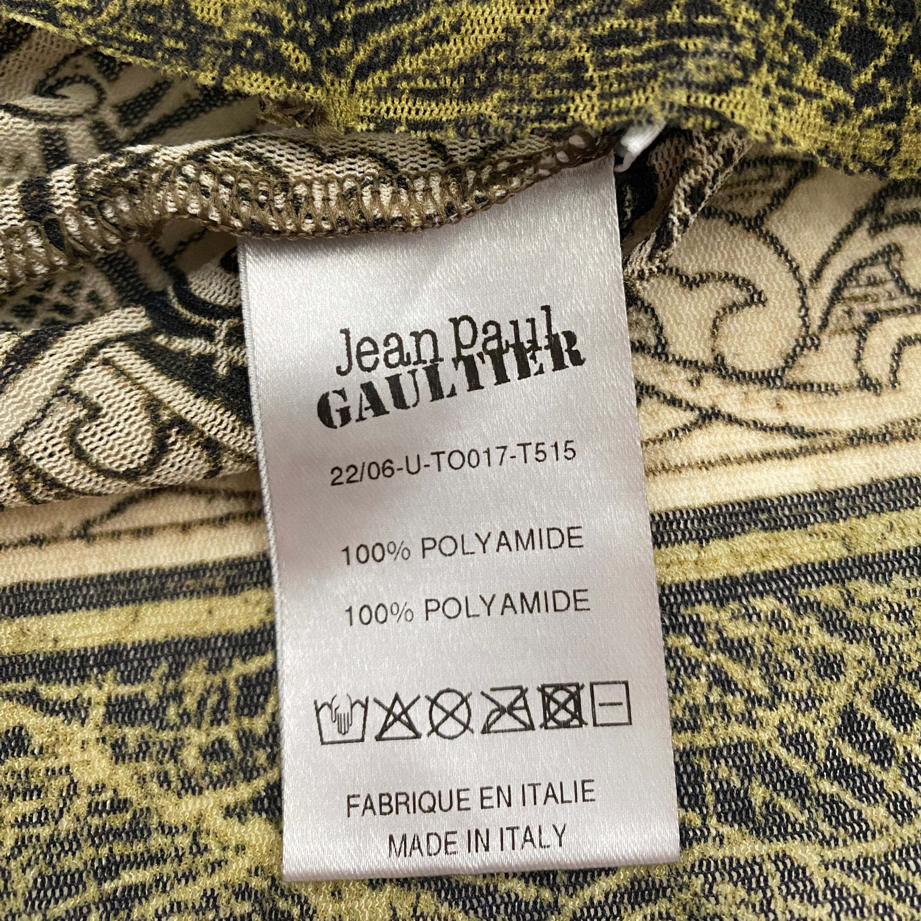 Jean Paul Gaultier Mesh Money Long Sleeve Top (S)
