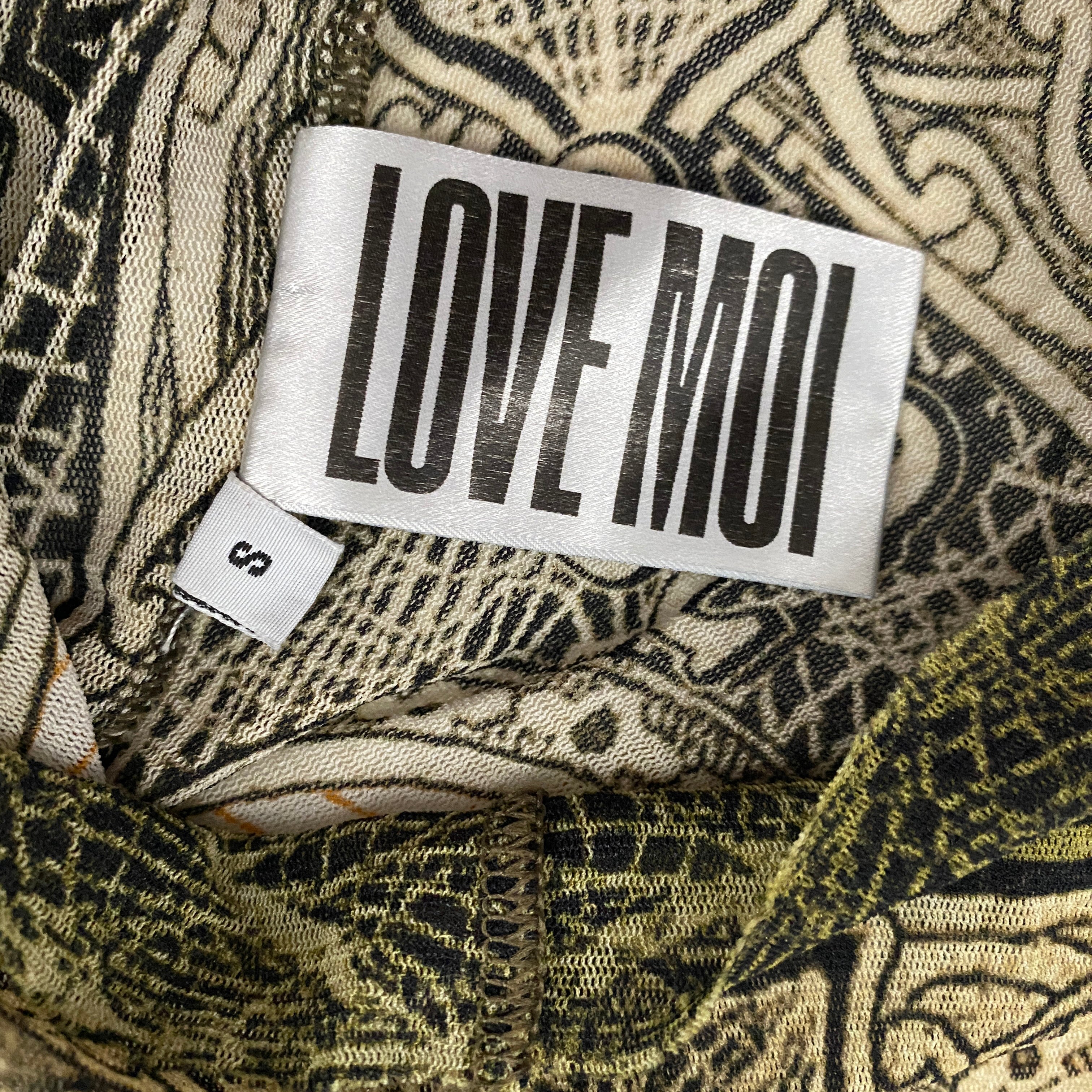 Jean Paul Gaultier Mesh Money Long Sleeve Top (S)
