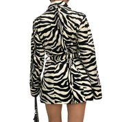 Zebra Belted Coat (L)